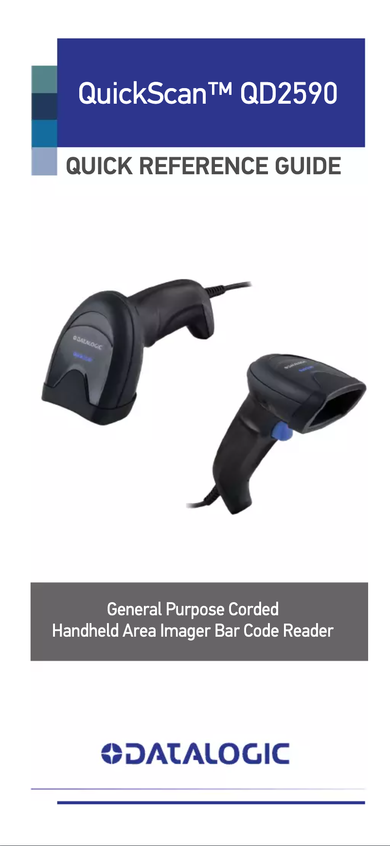 Page 1 de la notice Manuel utilisateur Datalogic QuickScan QD2590
