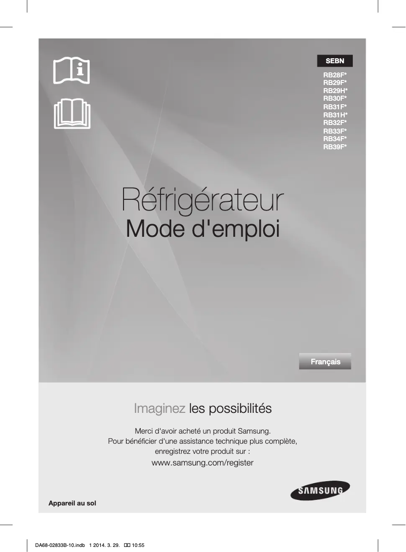 Image de la première page du manuel de l'appareil RL33J3005SA
