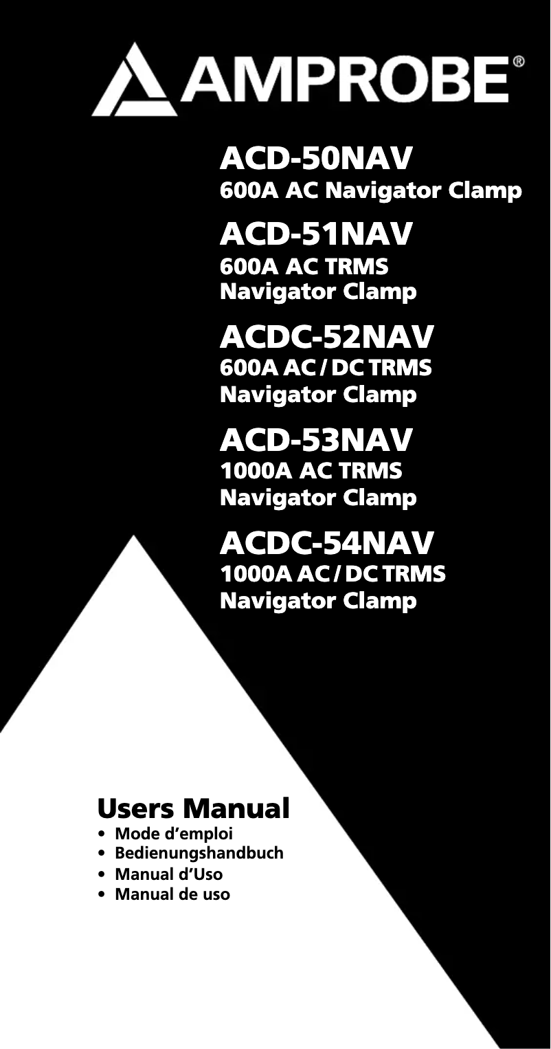 Page 1 de la notice Manuel utilisateur Amprobe ACDC-54NAV