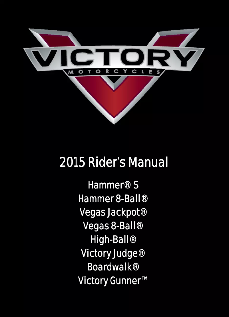 Page 1 de la notice Manuel utilisateur Victory High Ball (2015)