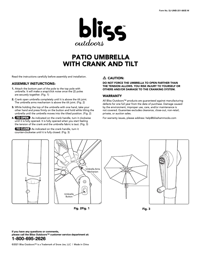 Página 1 del manual Manual de usuario Bliss Outdoors BDL-A0071