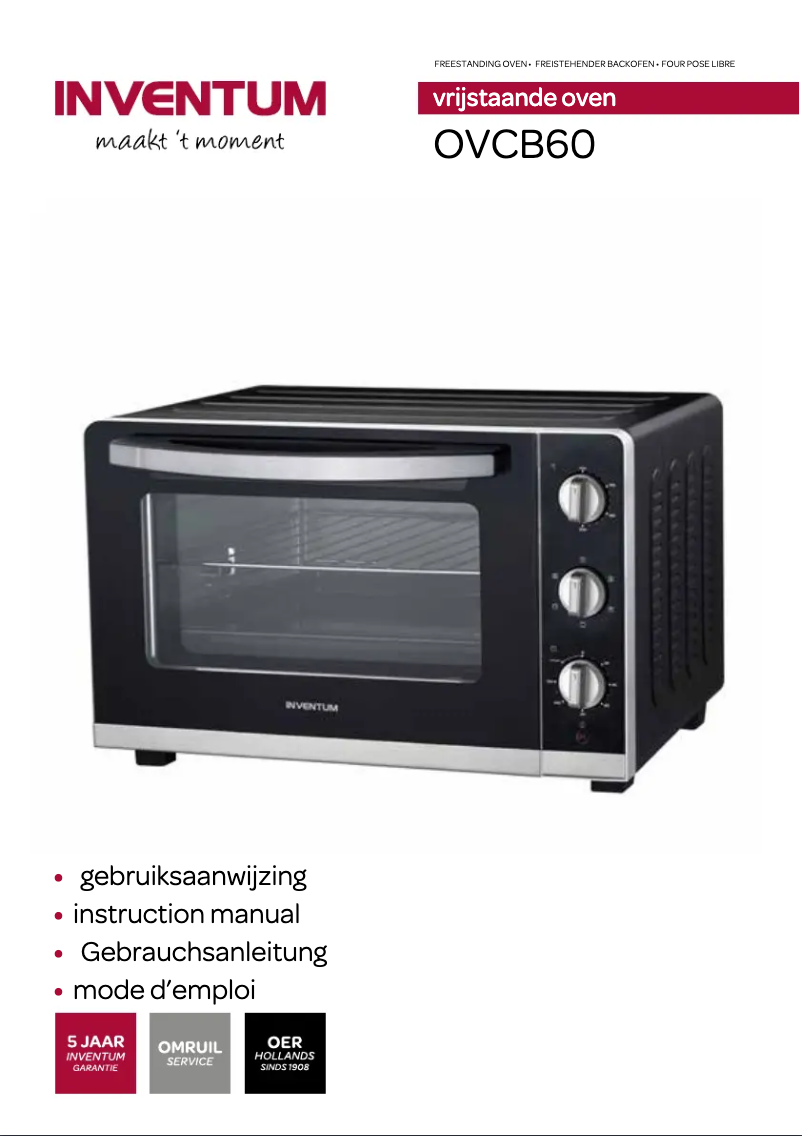 Página 1 del manual Manual de usuario Inventum OVCB60