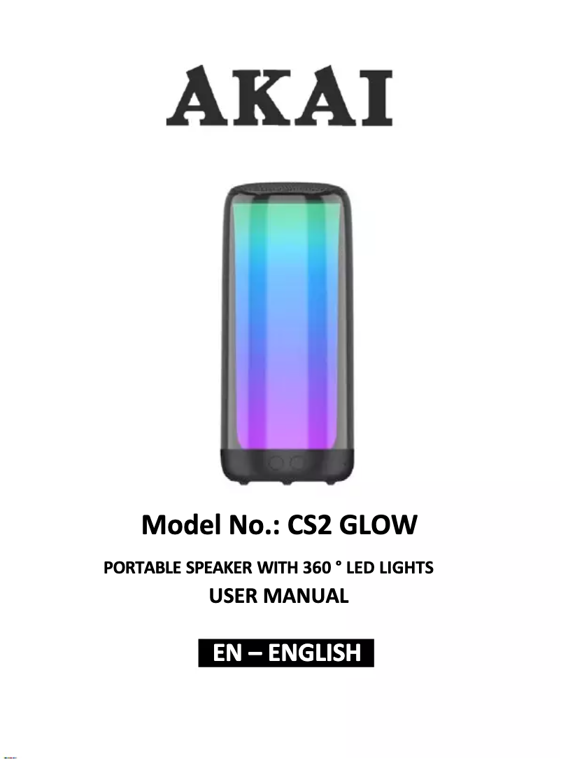 Página 1 del manual Manual de usuario AKAI CS2 Glow