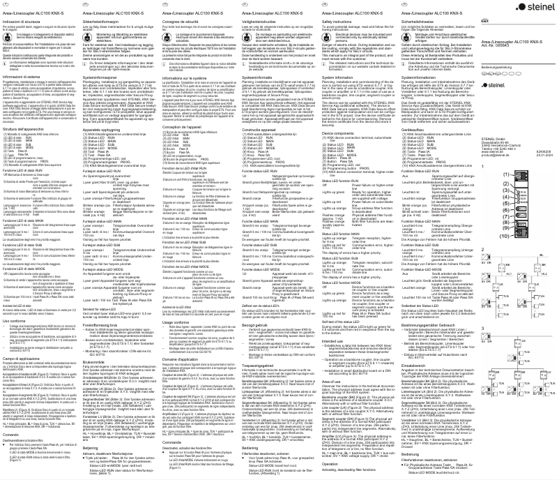 Image de la première page du manuel de l'appareil ALC100 KNX