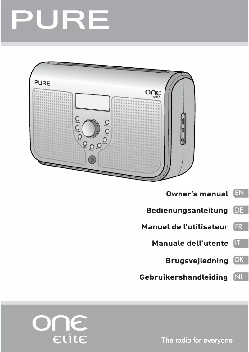 Page 1 de la notice Manuel utilisateur Pure One Elite