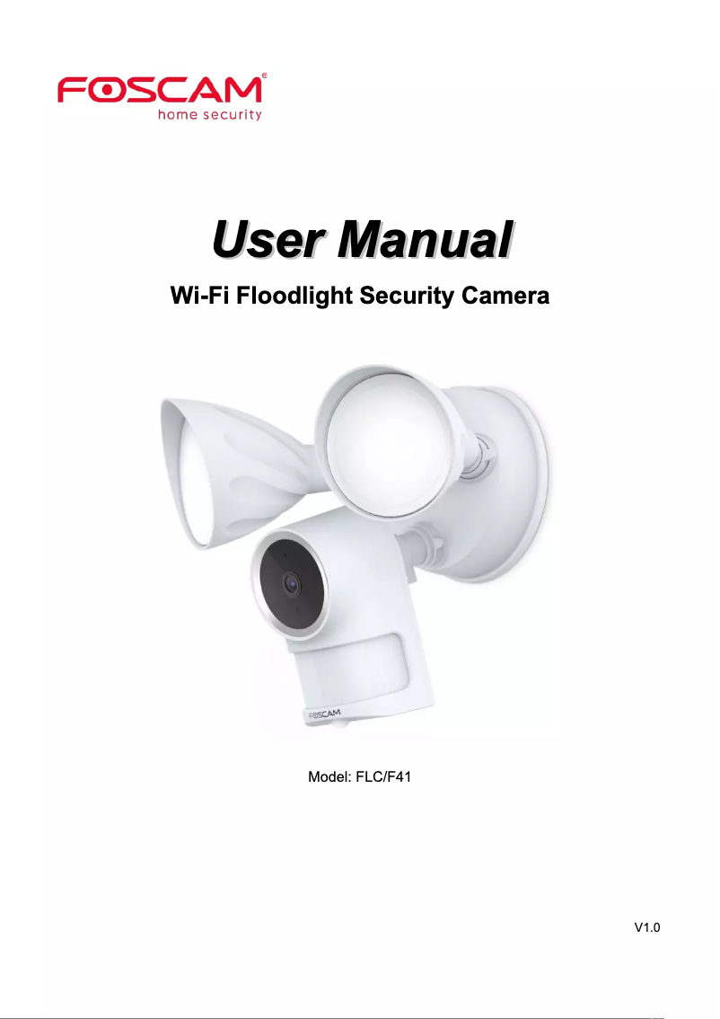 Page n°1 - Manuel utilisateur Foscam F41