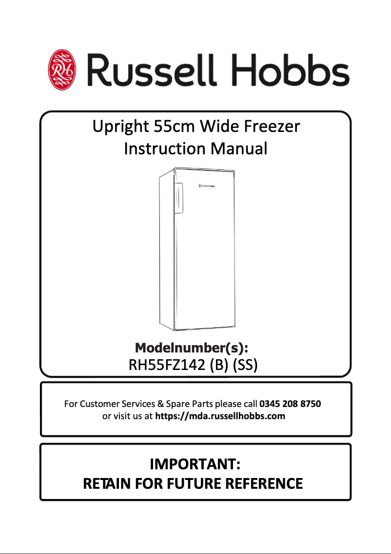 Image de la première page du manuel de l'appareil RH55FZ142SS