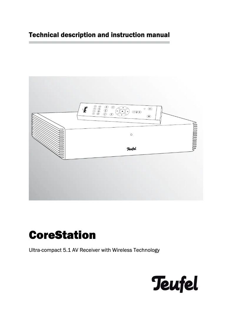 Image de la première page du manuel de l'appareil CoreStation