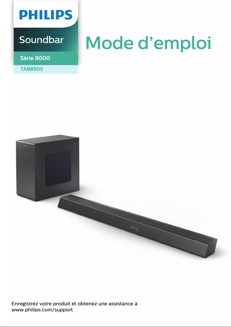 Page 1 de la notice Manuel utilisateur Philips TAB8905