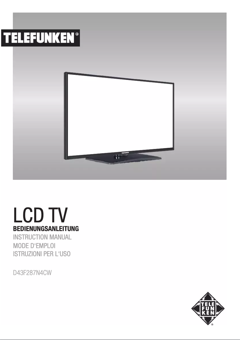 Page n°1 - Manuel utilisateur Telefunken D43F287N4CW