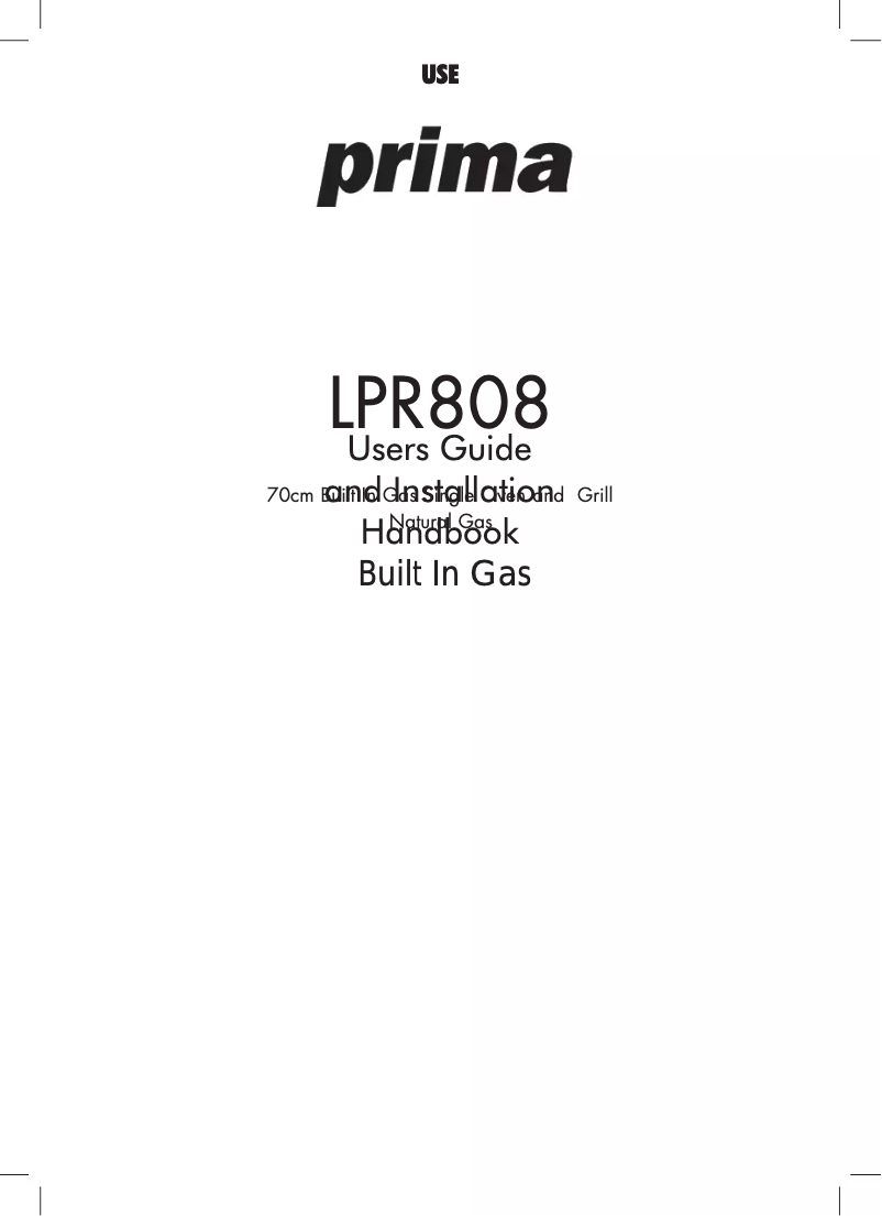 Page n°1 - Manuel utilisateur Prima LPR8021