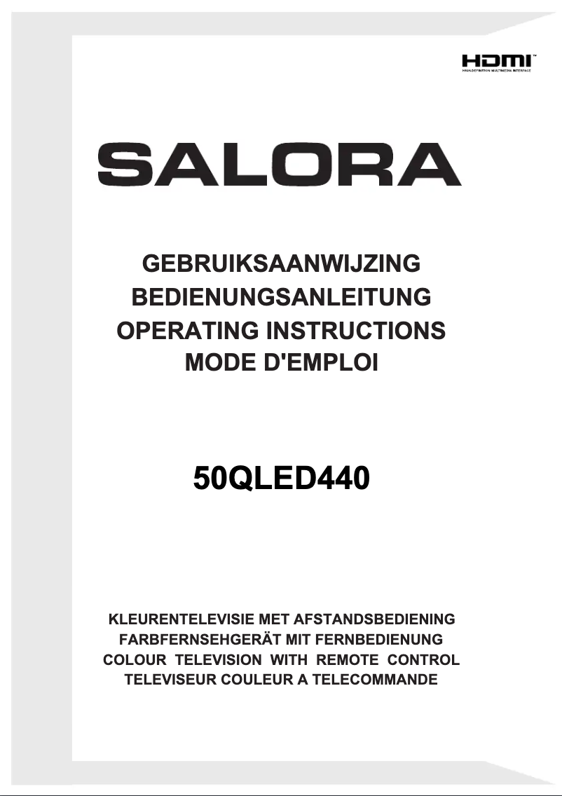 Page 1 de la notice Manuel utilisateur Salora 50QLED440