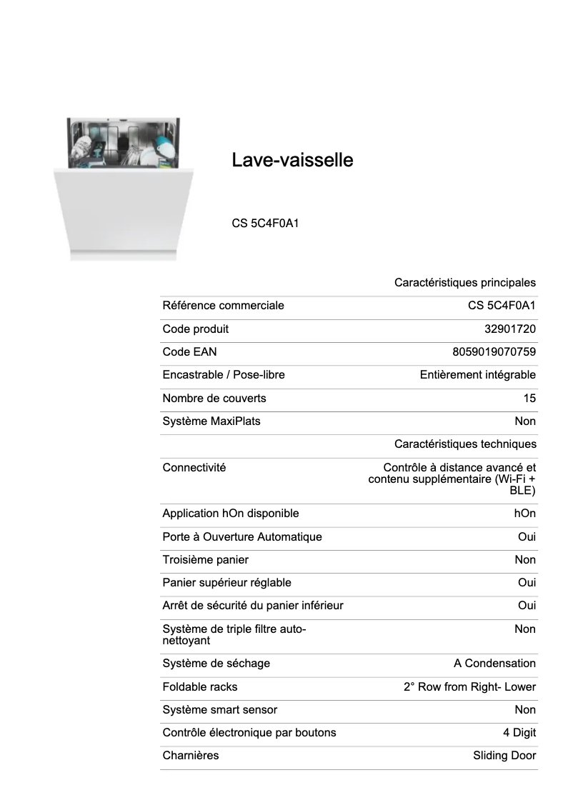 Image de la première page du manuel de l'appareil CS 5C4F0A1