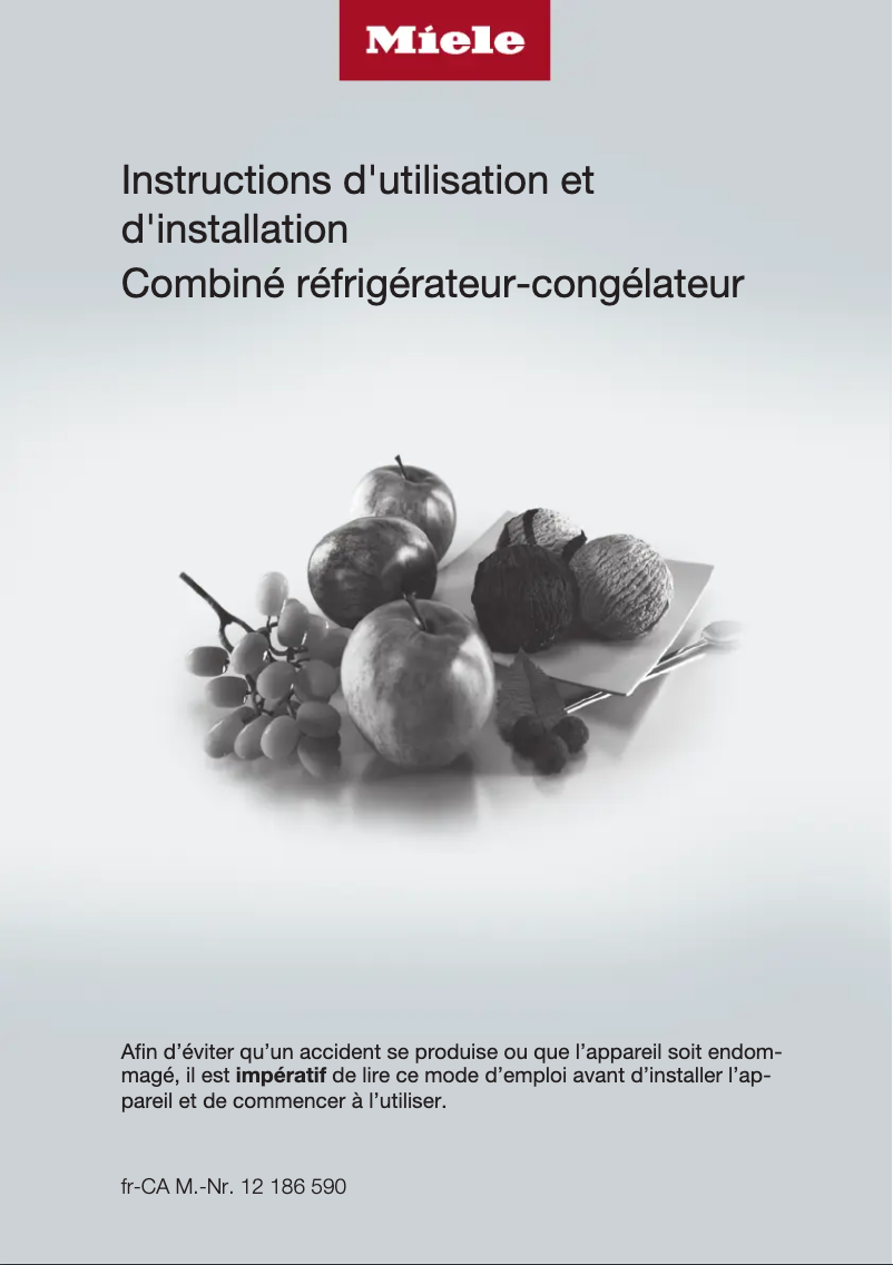 Image de la première page du manuel de l'appareil KFN 9859 iDE