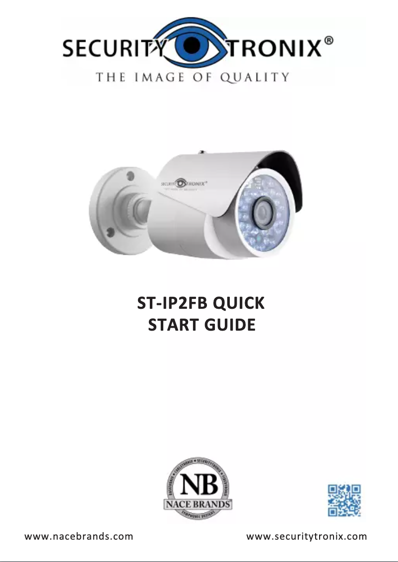 Page 1 de la notice Manuel utilisateur Security Tronix ST-IP2FB