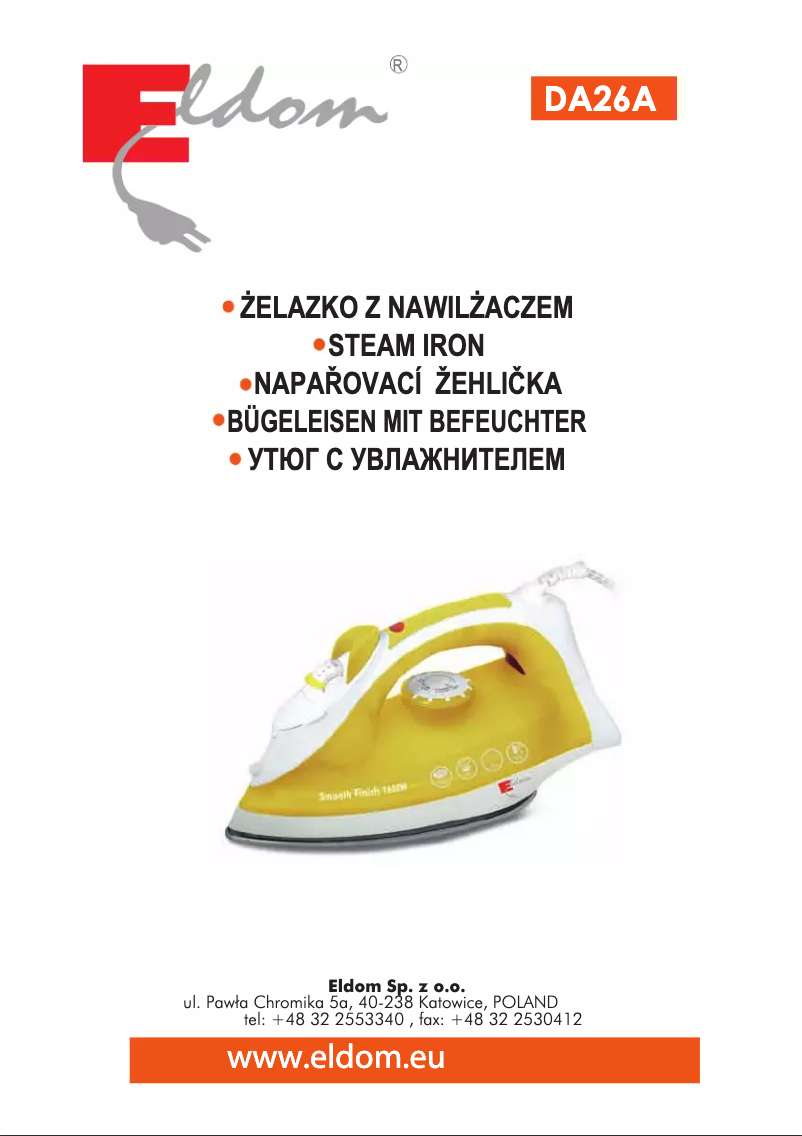 Page 1 de la notice Manuel utilisateur Eldom DA26A