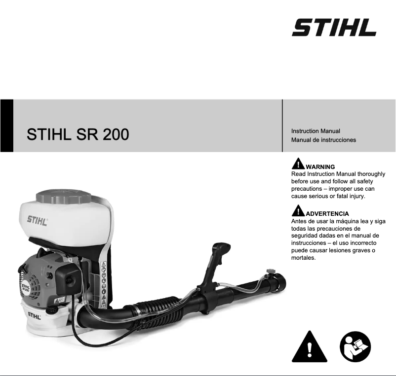 Page n°1 - Manuel utilisateur Stihl SR 200