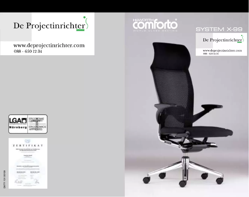 Page n°1 - Manuel utilisateur Haworth System X-99