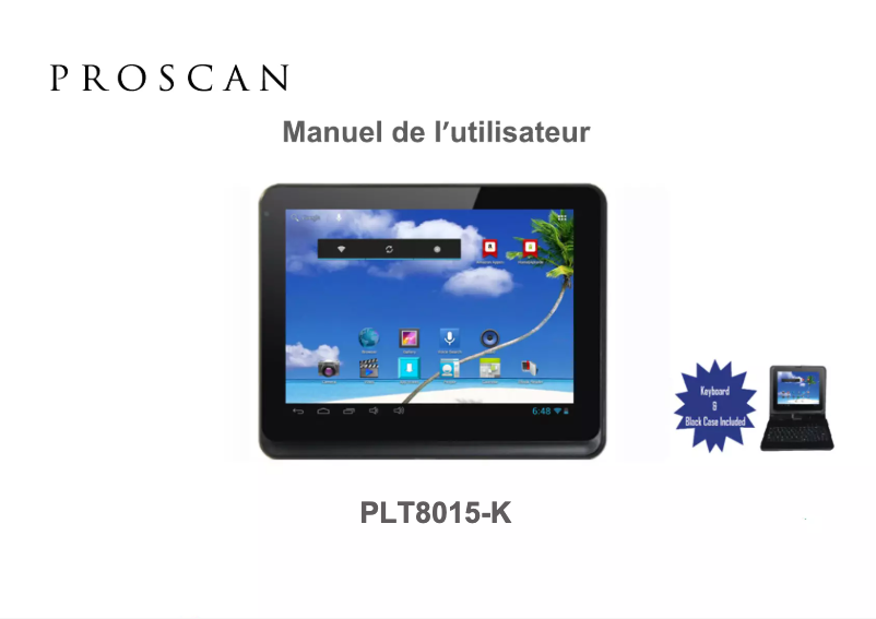 Page n°1 - Manuel utilisateur Proscan PLT8015-K