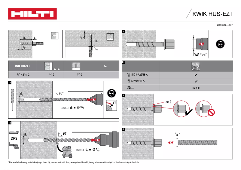 Página 1 del manual Instrucciones / montaje Hilti KH-EZ I