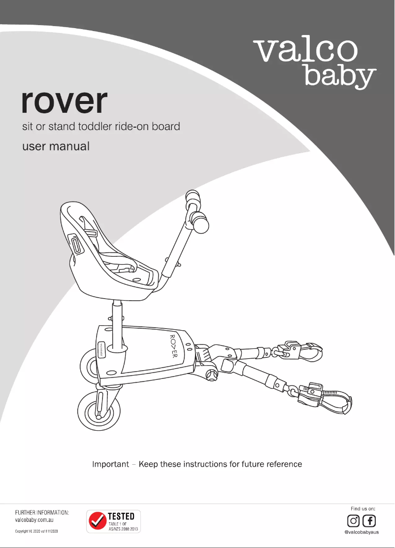 Image de la première page du manuel de l'appareil Rover