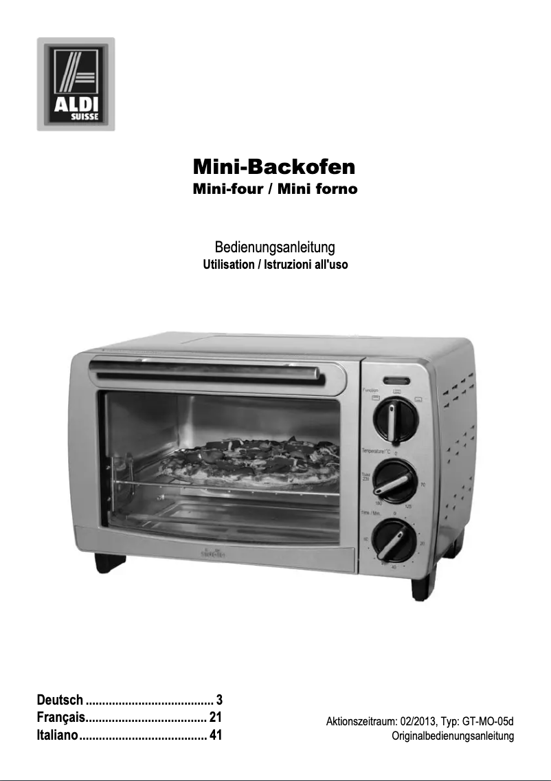 Image de la première page du manuel de l'appareil GT-MO-05d