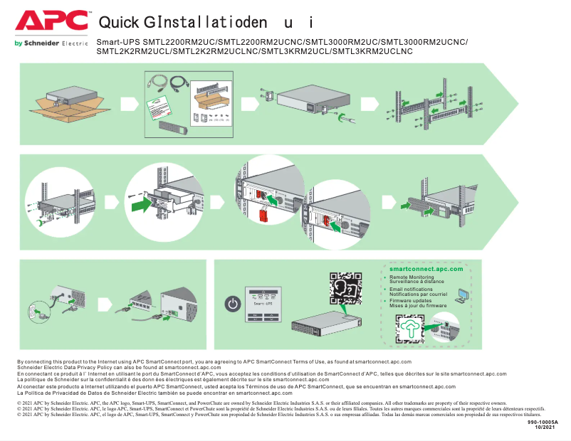 Image de la première page du manuel de l'appareil Smart-UPS SMTL2K2RM2UCLNC