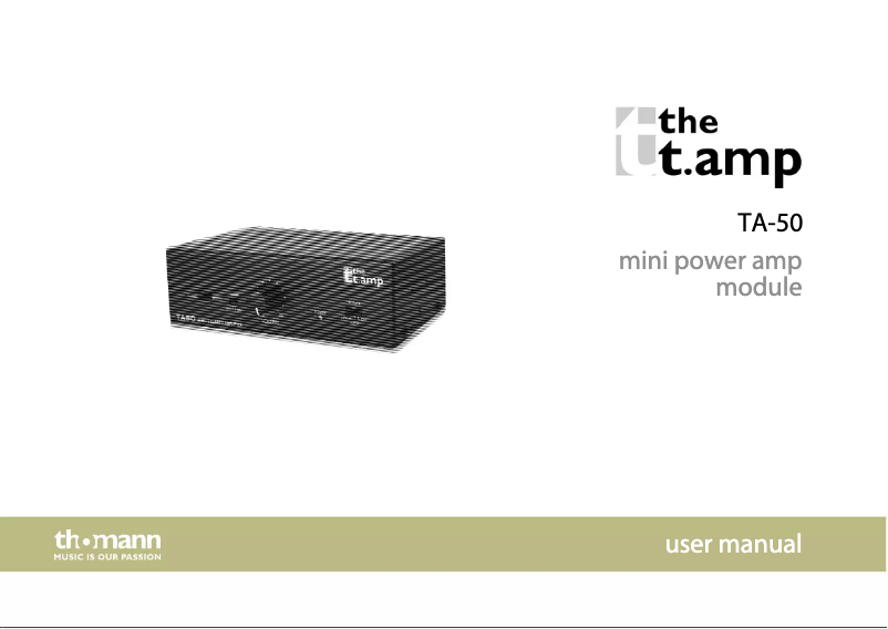 Image de la première page du manuel de l'appareil TA-50