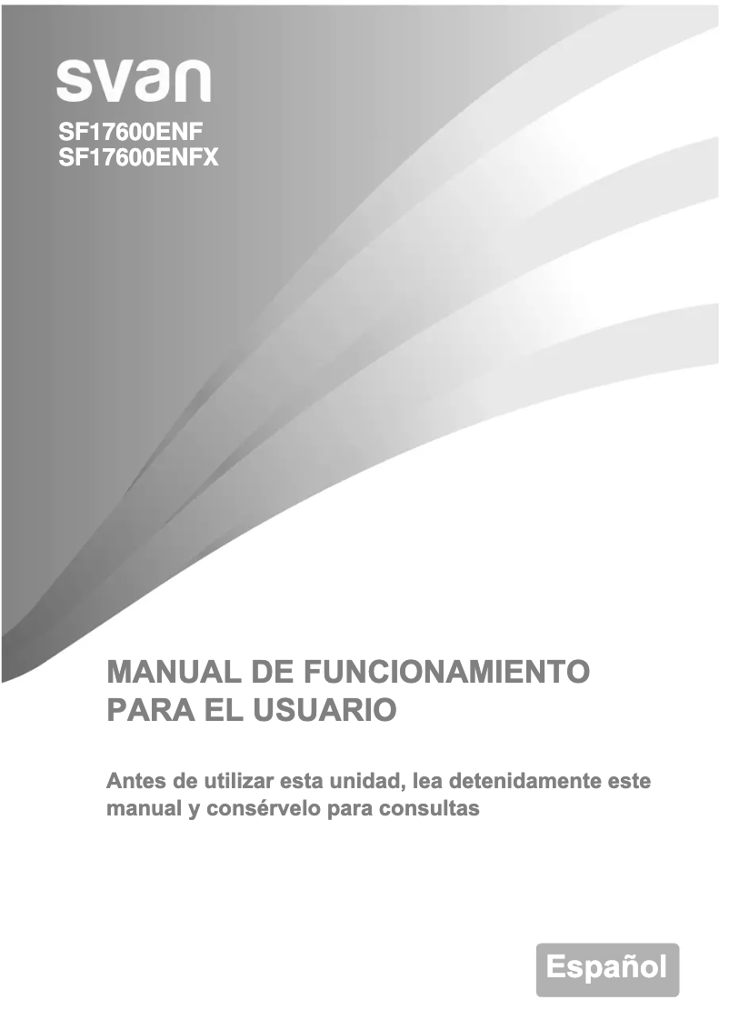 Image de la première page du manuel de l'appareil SF17600ENF