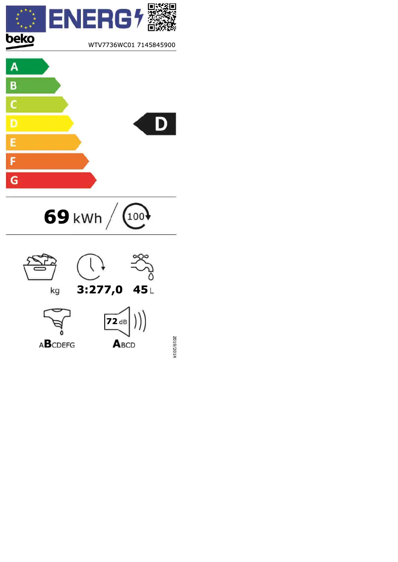 Image de la première page du manuel de l'appareil WTV7736WC01