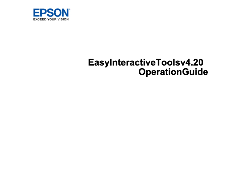 Image de la première page du manuel de l'appareil BrightLink 536Wi