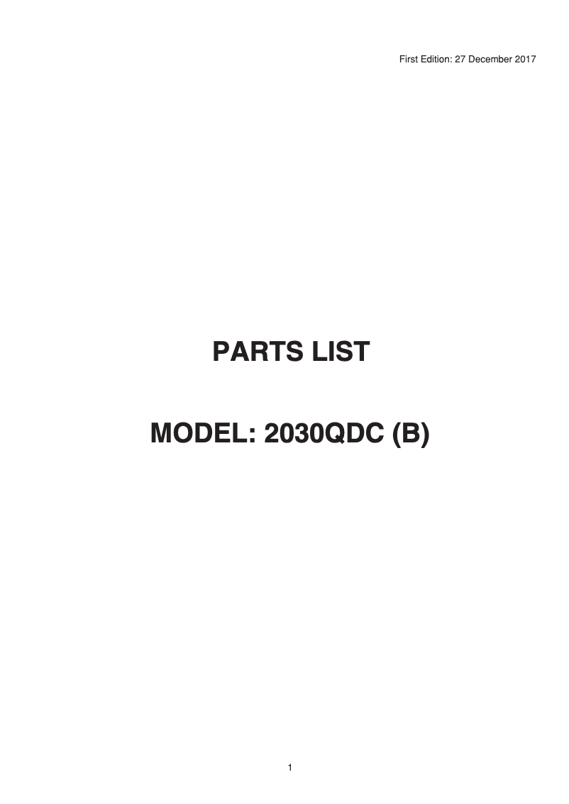 Image de la première page du manuel de l'appareil 2030QDC