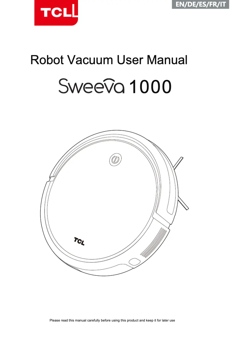 Page n°1 - Manuel utilisateur TCL Sweeva 1000