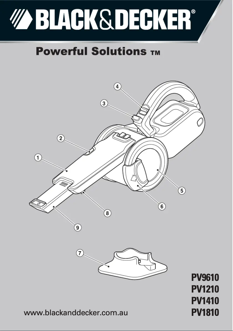 Page n°1 - Manuel utilisateur Black & Decker Dustbuster PV1410