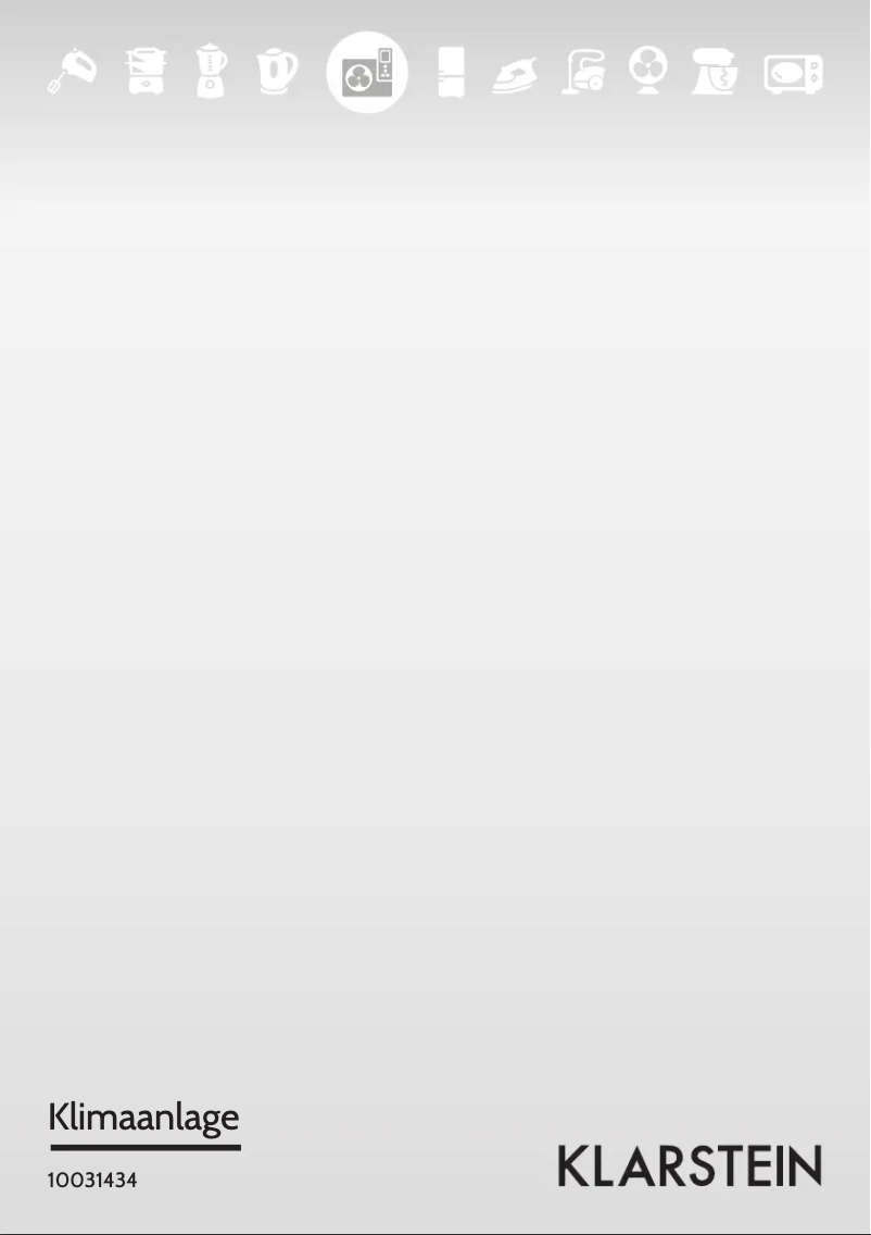 Page 1 de la notice Manuel utilisateur Klarstein 10031434