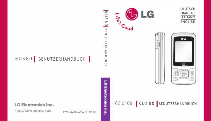 Page n°1 - Manuel utilisateur LG KU380