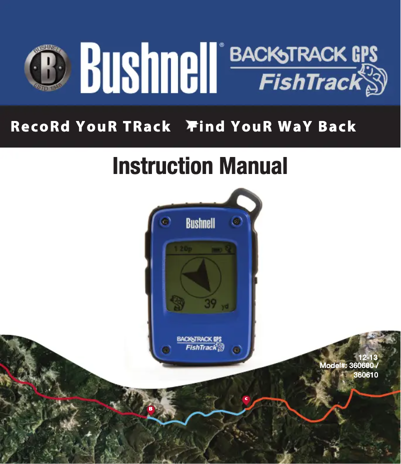 Page n°1 - Manuel utilisateur Bushnell BackTrack GPS FishTrack