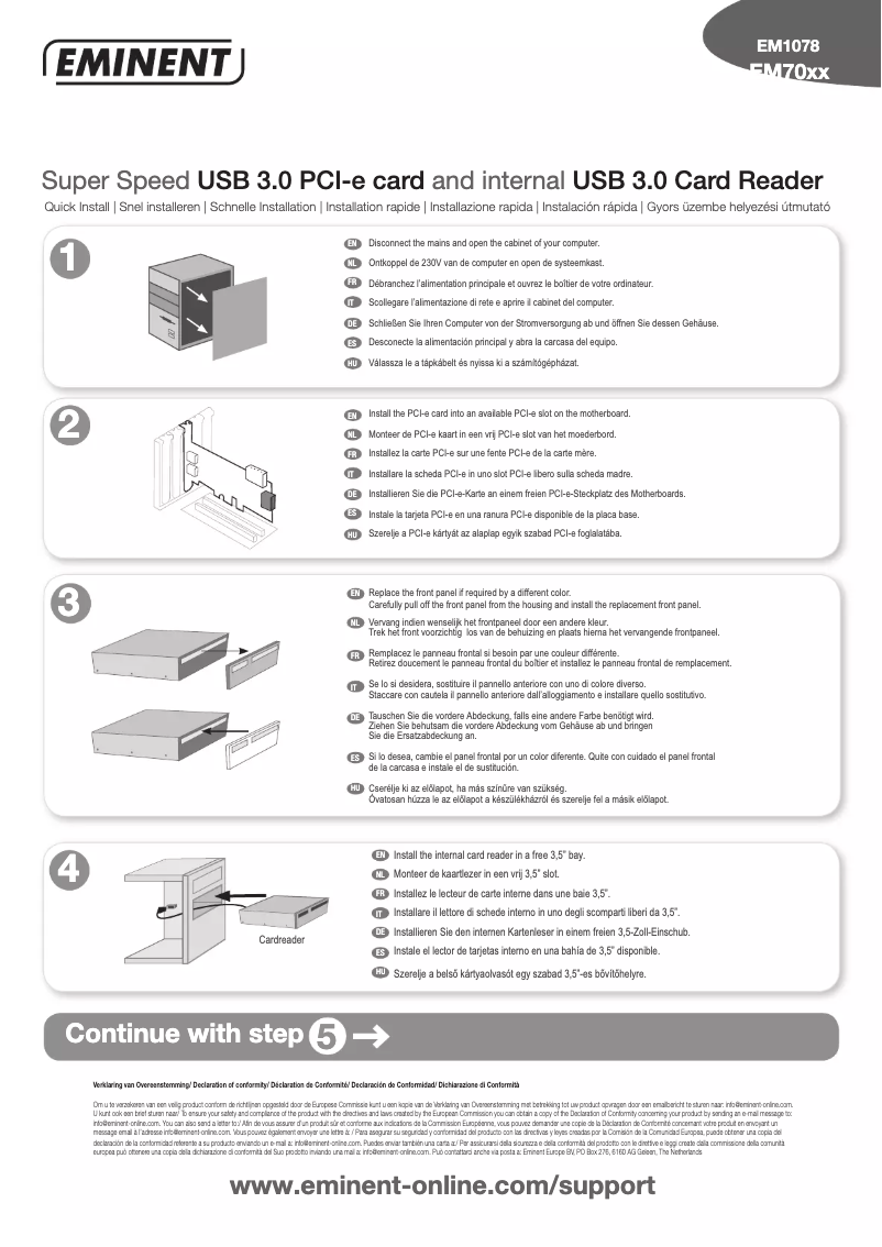 Page 1 de la notice Manuel utilisateur Eminent EM1078
