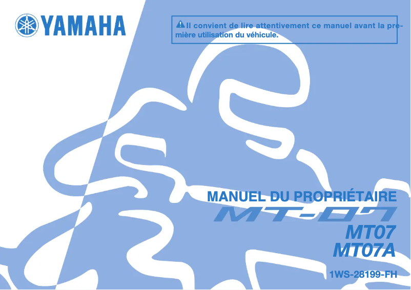 Image de la première page du manuel de l'appareil MT07 (2014)