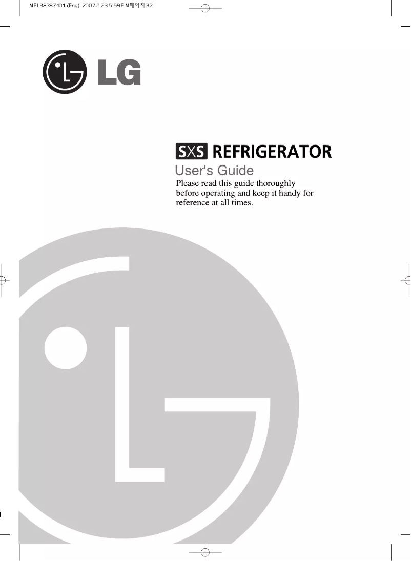 Page n°1 - Manuel utilisateur LG GWL227YSQA