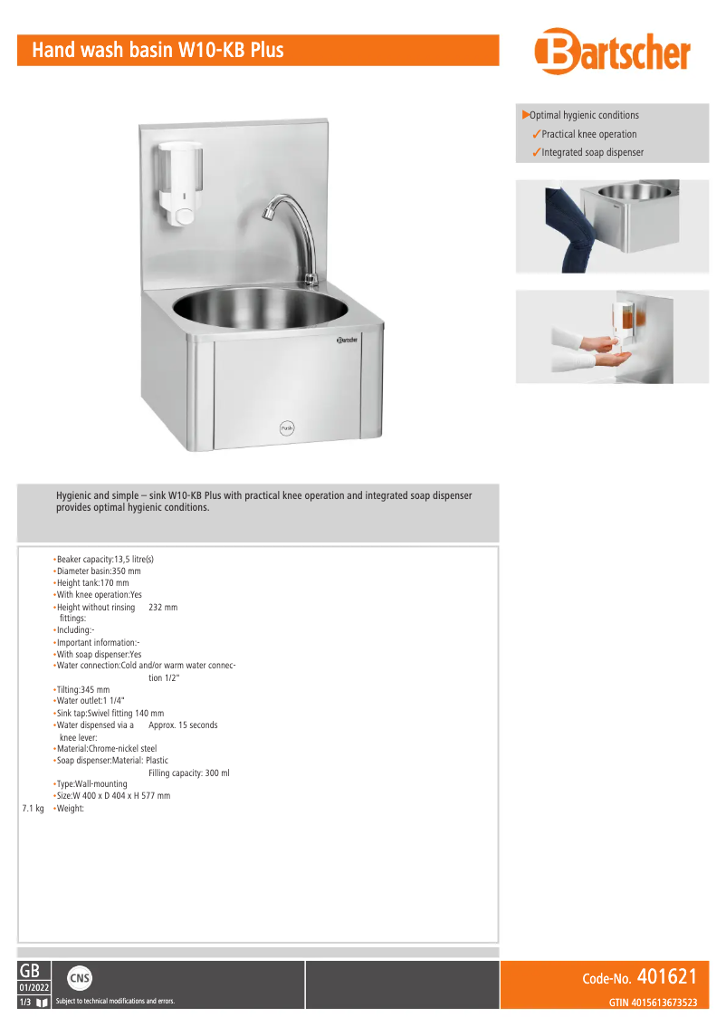 Image de la première page du manuel de l'appareil W10-KB Plus