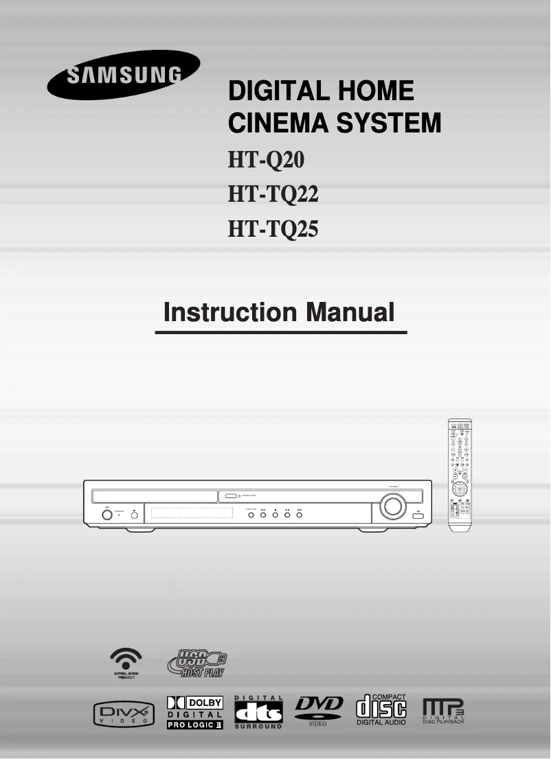 Page n°1 - Manuel utilisateur Samsung HT-Q20