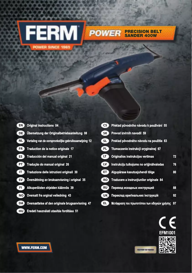 Página 1 del manual Manual de usuario Ferm EFM1001