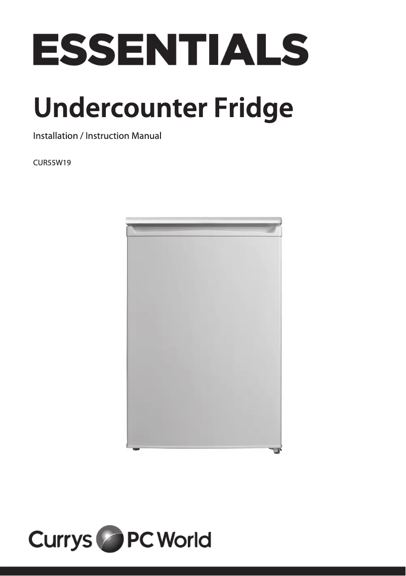 Page 1 de la notice Manuel utilisateur Currys Essentials CUR55W19
