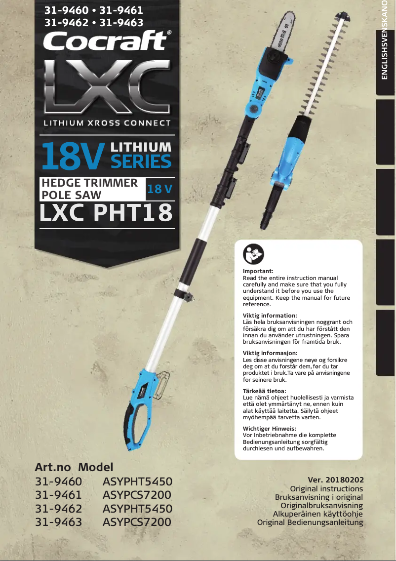 Página 1 del manual Manual de usuario Cocraft LXC PHT18