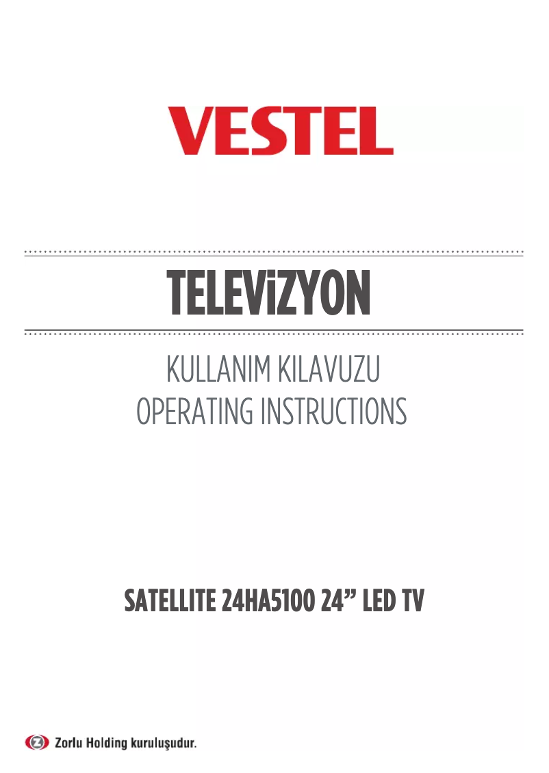 Page 1 de la notice Manuel utilisateur Vestel 24HA5100