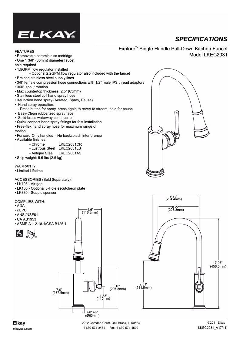 Image de la première page du manuel de l'appareil LKEC2031LS