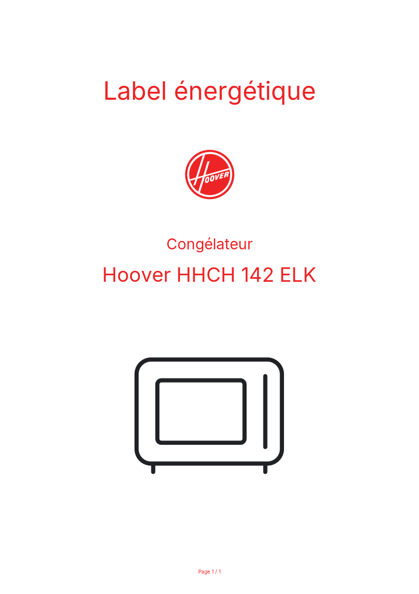 Image de la première page du manuel de l'appareil HHCH 142 ELK
