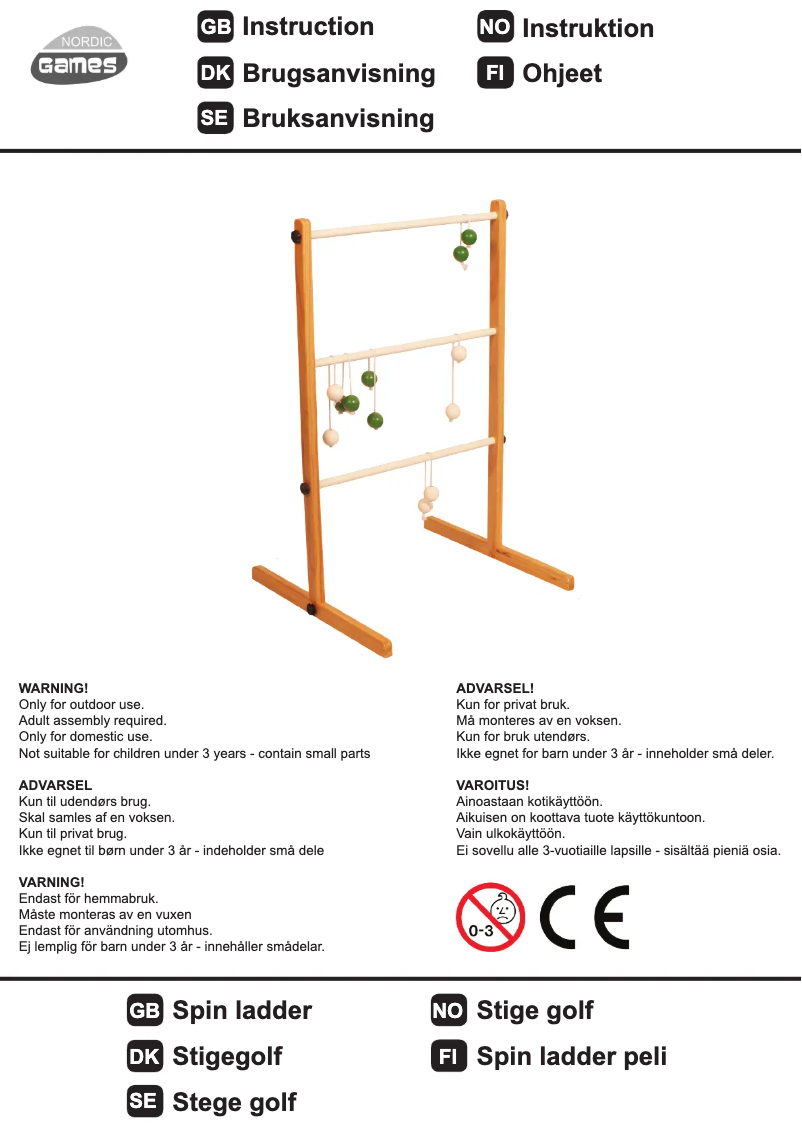 Page n°1 - Manuel utilisateur Nordic Games 805-499