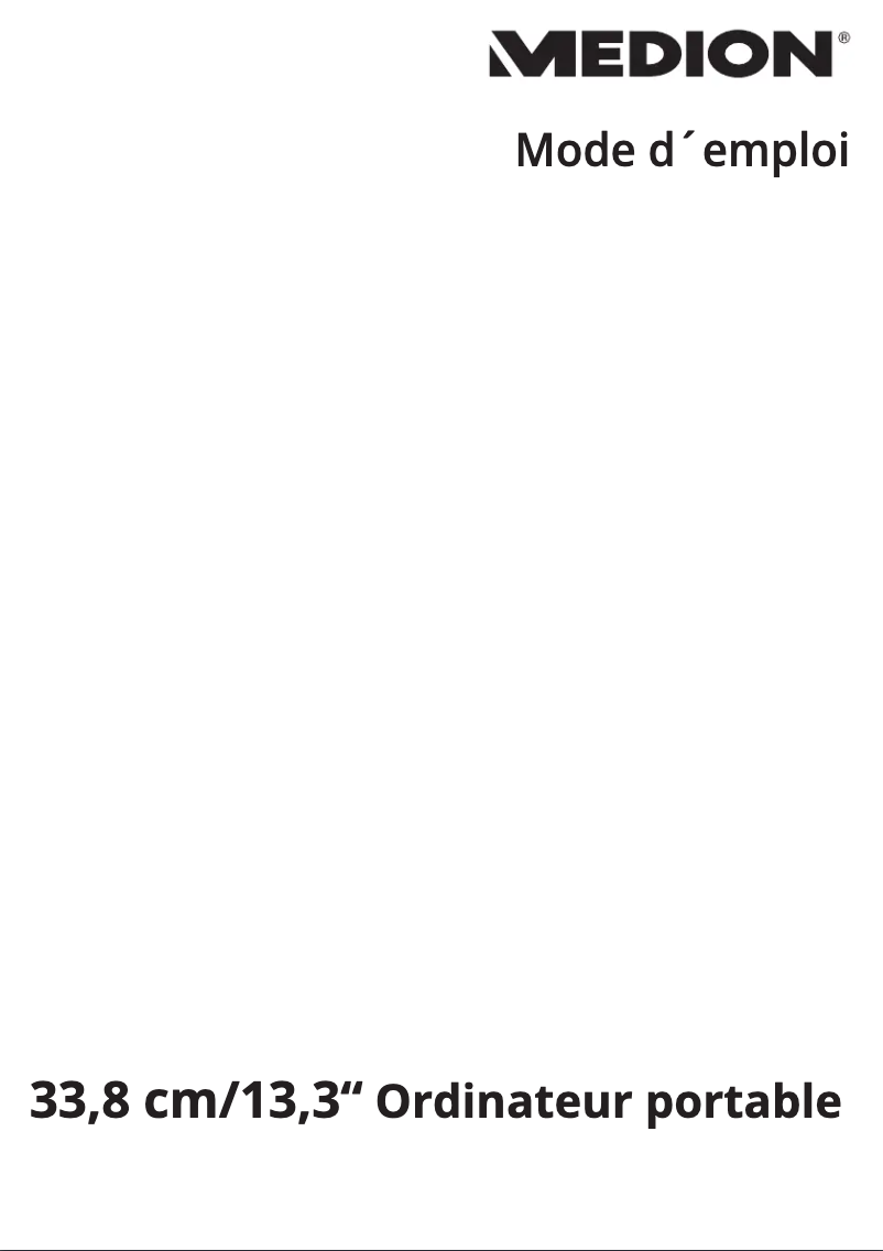 Page 1 de la notice Manuel utilisateur Medion Akoya S3409 MD 60314